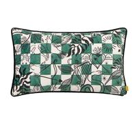 Mythos Checkerboard Cushion Furn Green 30cm x 50cm
