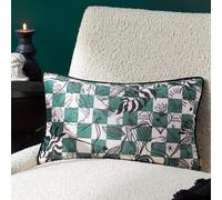 furn. Mythos Velvet Piped Feather Rich Filled Cushion