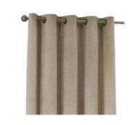 Furn Neptune Velvet Eyelet Curtains - Champagne - 168cm x 137cm - Champagne - 100% Polyester