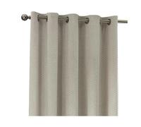 Furn Neptune Velvet Eyelet Curtains - Ivory - 117cm x 183cm - Ivory - 100% Polyester