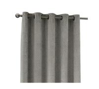 Furn Neptune Velvet Eyelet Curtains - Silver - 229cm x 229cm - Silver - 100% Polyester