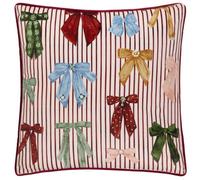 Furn Noortje Bows Piped Polyester Filled Cushion | Size: 45 cm x 45 cm Furn Multicolor 45 cm x 45 cm