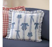 Noortje Ruffle Bows 100% Cotton Printed Cushion Yard Multi 43cm x 43cm