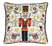 Furn Nutcracker Christmas Cushion Cover - Multicoloured - 43cm x 43cm - Multicoloured - 100% Polyester
