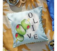 Furn Olive Stripe Blue Outdoor Cushion
