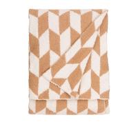 furn. Olsen Feather Yarn Throw - Soft Geometric Double Sided Blanket (Living In Neutral - 130x180cm)