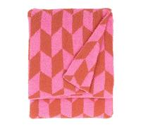 furn. Olsen Feather Yarn Throw - Soft Geometric Double Sided Blanket (Pink Pop - 130x180cm)