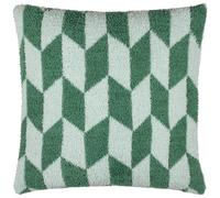 furn. Olsen Polyester Filled Cushion - Geometric Soft Feather Yarn Retro Decorative Pillow (Good For You Green - 45x45cm)