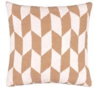 furn. Olsen Polyester Filled Cushion - Geometric Soft Feather Yarn Retro Decorative Pillow (Living In Neutral - 45x45cm)