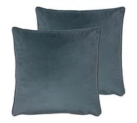 furn. Opulence Twin Pack Feather Filled Cushions, Petrol, 55 x 55cm