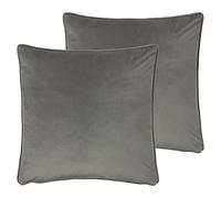 furn. Opulence Twin Pack Feather Filled Cushions, Steel, 55 x 55cm