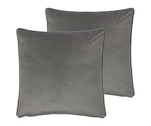 furn. Opulence Twin Pack Feather Filled Cushions, Steel, 55 x 55cm