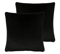 furn. Opulence Twin Pack Polyester Filled Cushions, Jet, 55 x 55cm