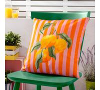 furn. Oranges Striped Outdoor Cushion Cover, 43 x 43 cm, Orange