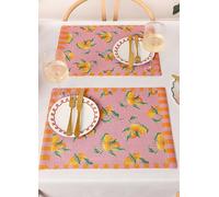 furn. 4 Pack Oranges Pink Placemat 46 x 36cm - Size: 46 x 36 x 2cm - Wilko