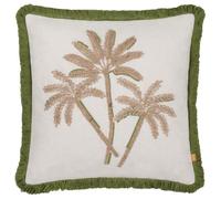 furn. Palm Embroidered Cushion Cover - Green - 45x45cm