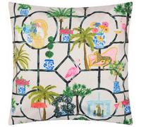 furn. Palm Royale Club Printed Outdoor Polyester Filled Cushion - Multicolour - 45x45cm