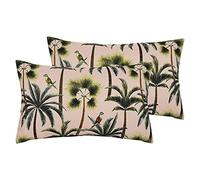 furn. Palms Polyester Filled Outdoor Cushions (Twin Pack), Blush, 30 x 50cm