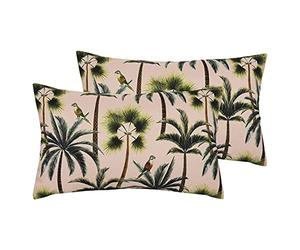 furn. Palms Polyester Filled Outdoor Cushions (Twin Pack), Blush, 30 x 50cm