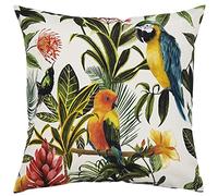 furn. Parrots Outdoor Polyester Filled Cushion, Multi/Teal, 43 x 43cm