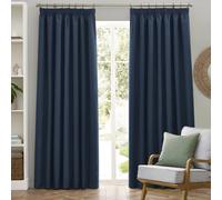 Furn Pencil Pleat Curtains Dawn Blackout Midnight W:229xL:229cm