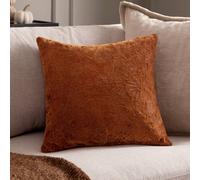Picking Patch Embroidered Velvet Cushion Furn Orange 45cm x 45cm