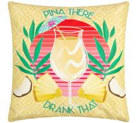 Furn Pina There Abstract Outdoor Cushion Cover - Yellow - 43cm x 43cm - Yellow - 100% Polyester