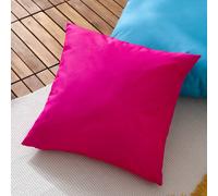 Plain Vibrant Water & UV Resistant Outdoor Cushion Furn Pink One Size