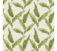 Furn. Plantain Green/natural Beige Botanical Printed Wallpaper Sample