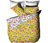 furn. Pomelo Tropical Floral Duvet Cover Set - Reversible Bedding (Yellow - Single)