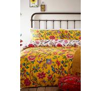 Furn Pomelo Tropical Floral Reversible Duvet Cover Set In Yellow Yellow