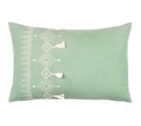 Furn Pritta Tassel Cushion Cover - Eucalyptus - 40cm x 60cm - Eucalyptus - 100% Cotton
