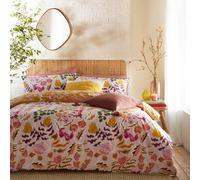 Furn Protea Reversible Floral Duvet Cover Set - Pink - Pink - King