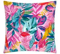 furn. Psychedelic Jungle Cushion Cover - Water Resistant Colourful Tropical Leaf Outdoor Decorative Case (Multicolour - 43x43cm)