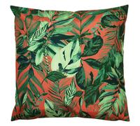 Furn Psychedelic Jungle Print Outdoor Cushion Cover - Coral - 43cm x 43cm - Coral - 100% Polyester
