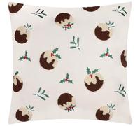 furn. Puddings Polyester Filled Cushion (Multicolour - 45x45cm) | Festive Christmas Tufted Textured Velvet Reverse Decorative Pillow