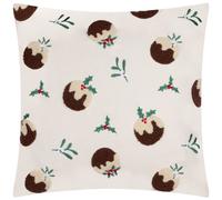 furn. Puddings Cushion Cover - Festive Christmas Tufted Textured Decorative Cushion Cover with Velvet Reverse (Multicolour - 45x45cm)