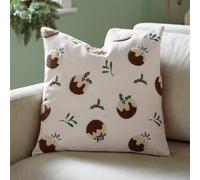 furn. Puddings Polyester Filled Cushion - Festive Christmas Tufted Textured Decorative Pillow with Velvet Reverse (Multicolour - 45x45cm)