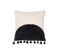 Furn Radian Semi Circle Tufted Cotton Tasselled Cushion In Natural Natural 45cm x 45cm