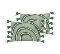 furn. Rainbow Tuft Feather Filled Cushions Twin Pack