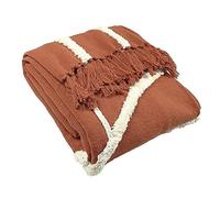 furn. Rainbow Tuft Throw, Cotton, Brick