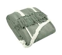 Furn Rainbow Tufted Throw - Grey - One Size - Grey - 100% Cotton