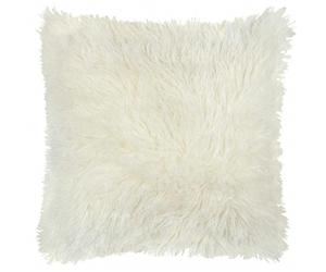 Furn Rowan Faux Fur Cushion Cover - Ecru - 50cm x 50cm - Ecru - 100% Polyester
