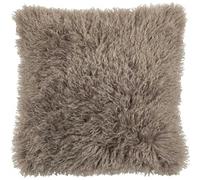 Furn Rowan Faux Fur Cushion Cover - Mocha - 50cm x 50cm - Mocha - 100% Polyester