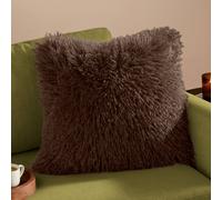 Furn Rowan Faux Fur Cushion In Chocolate Chocolate