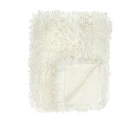 Furn Rowan Faux Fur Throw - Ecru - Ecru - 130cm x 175cm