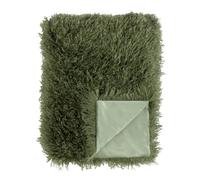 Furn Rowan Faux Fur Throw - Khaki Green - Khaki Green - 130cm x 175cm