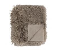 Furn Rowan Faux Fur Throw - Mocha - 130cm x 175cm - Mocha - 100% Polyester