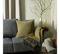 Furn Rowan Waffle Knitted Cushion In Yellow Yellow