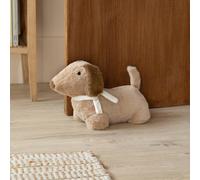 furn. Samson Dog Door Stop - Faux Fur Novelty Puppy Weighted Door Stopper (Natural - 16.5x22x22cm)